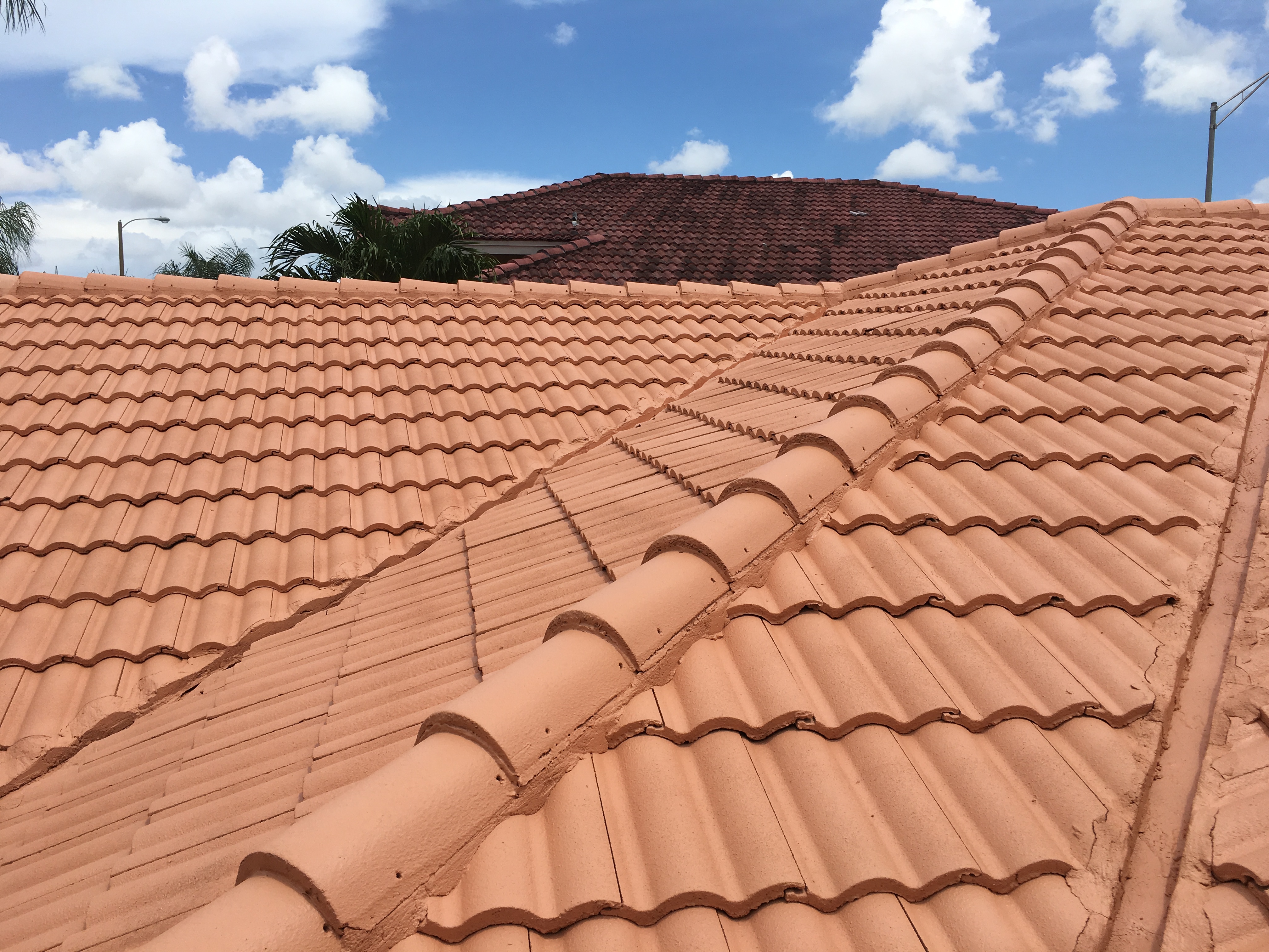 Ridge caps sealed with polyurethane as part of Roof Shield multi-layer system