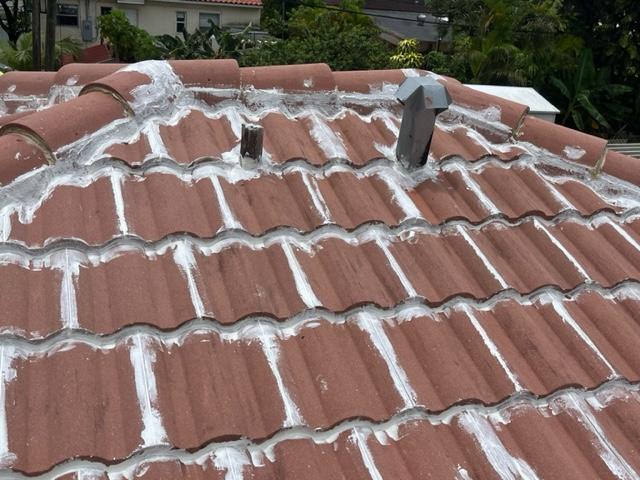 Roof before final Roof Shield top coat application
