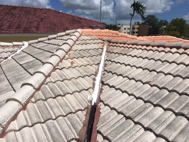 Adding waterproofing to open valleys on tile roof — Smart Shield prep step — Smart Shield | The Roof Store Adding waterproofing to open valleys on tile roof — Smart Shield prep step