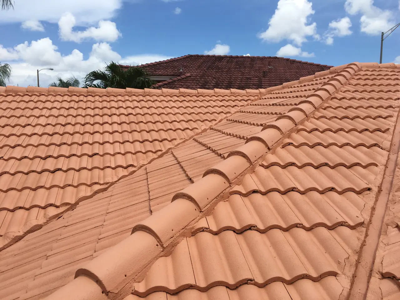 Spanish tile reflective paint