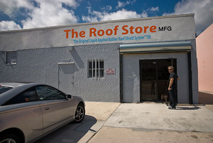 The Roof Store MFG Sign — Original Liquid Applied Rubber Roof Shield System The Roof Store MFG sign — The Original Liquid Applied Rubber Roof Shield System, Davie Florida